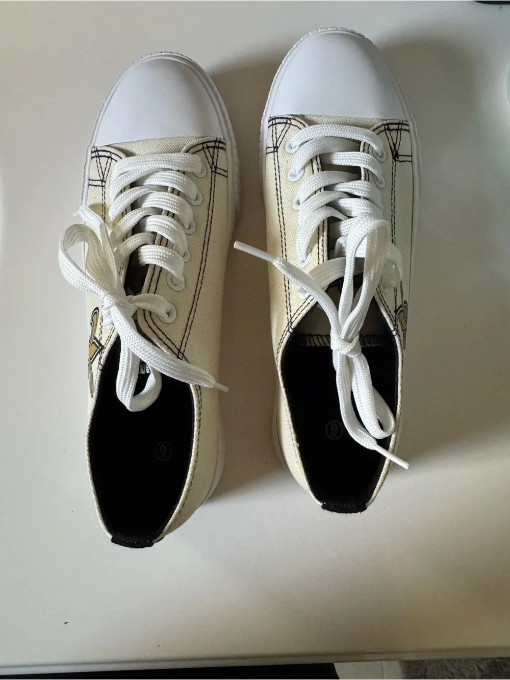 Foco New Orleans Saints Women’s Platform Sneakers In Cream,White,Black And Gold